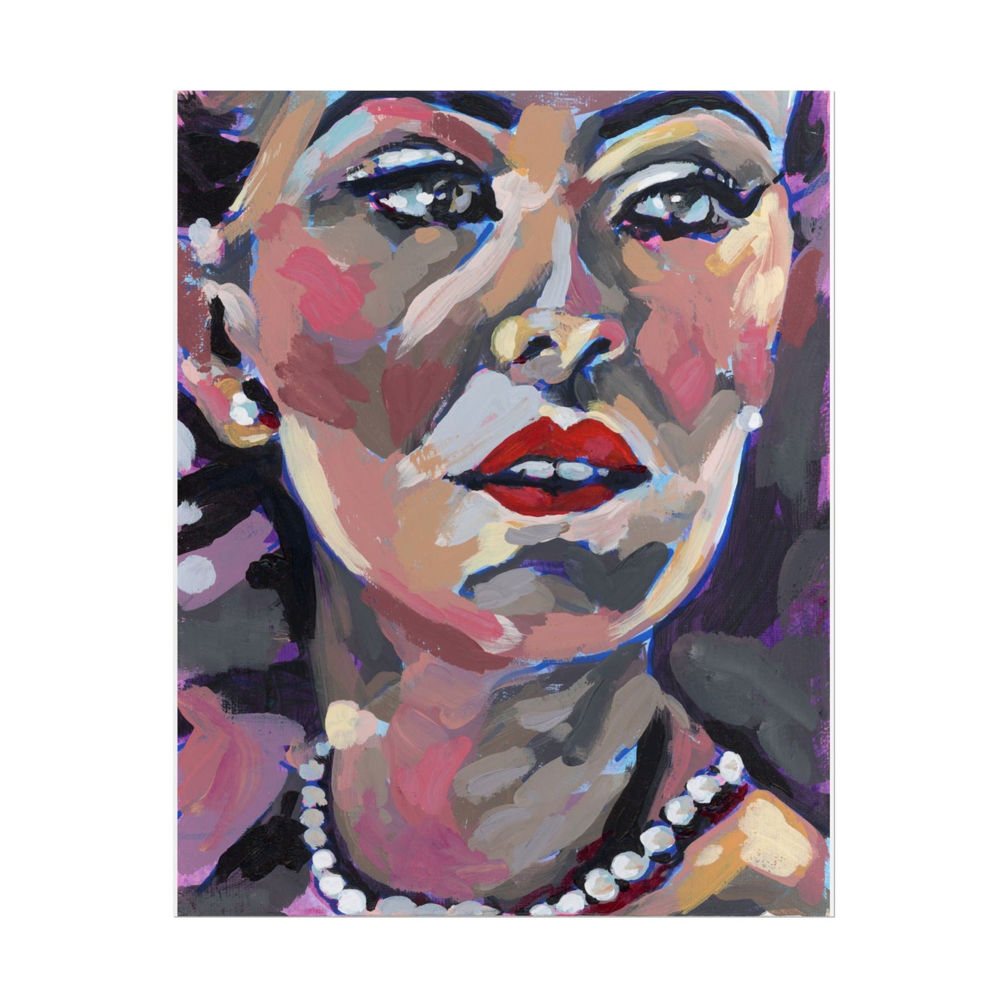 Pearl Woman Portrait Art Print