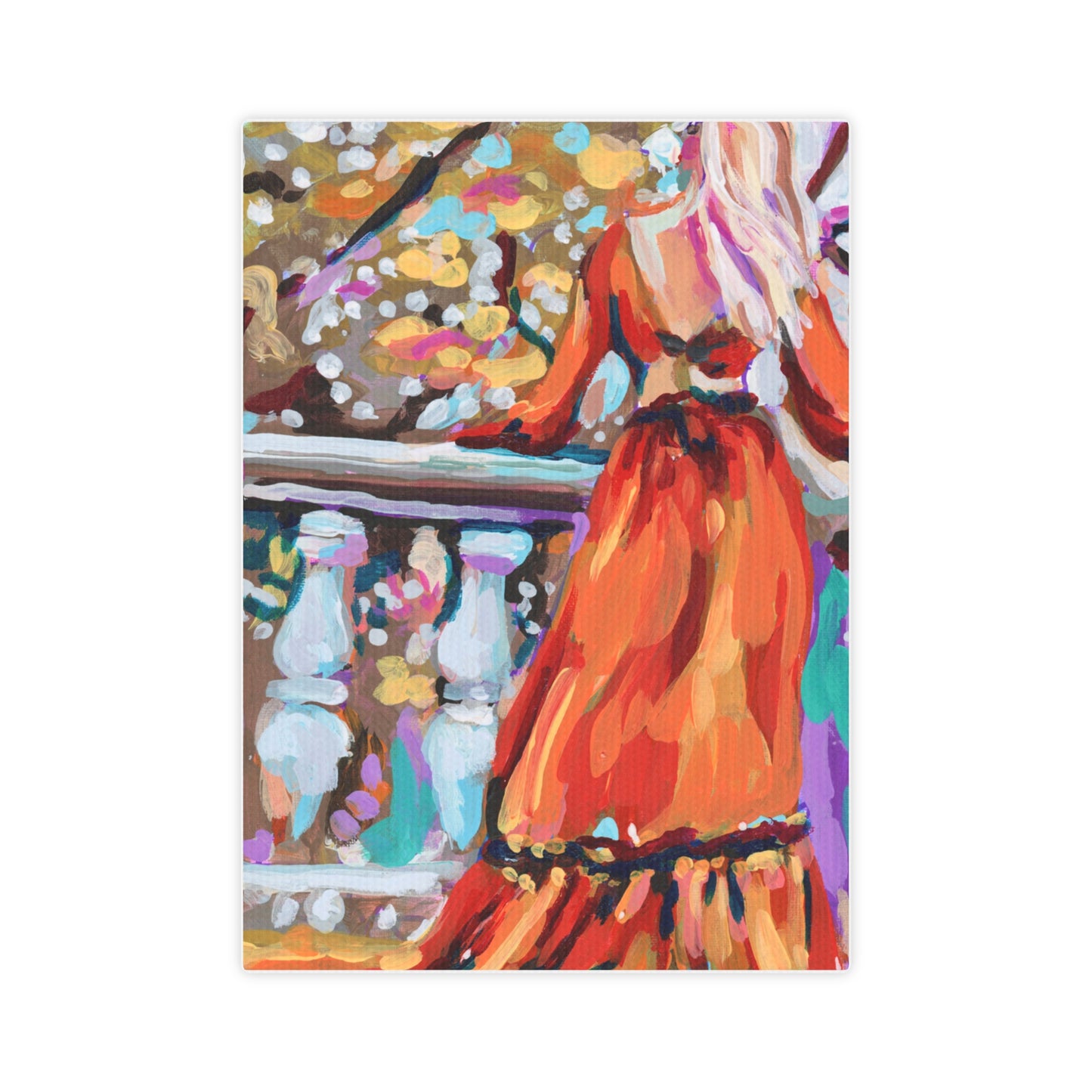 Orange Fall Dress Mini Painting