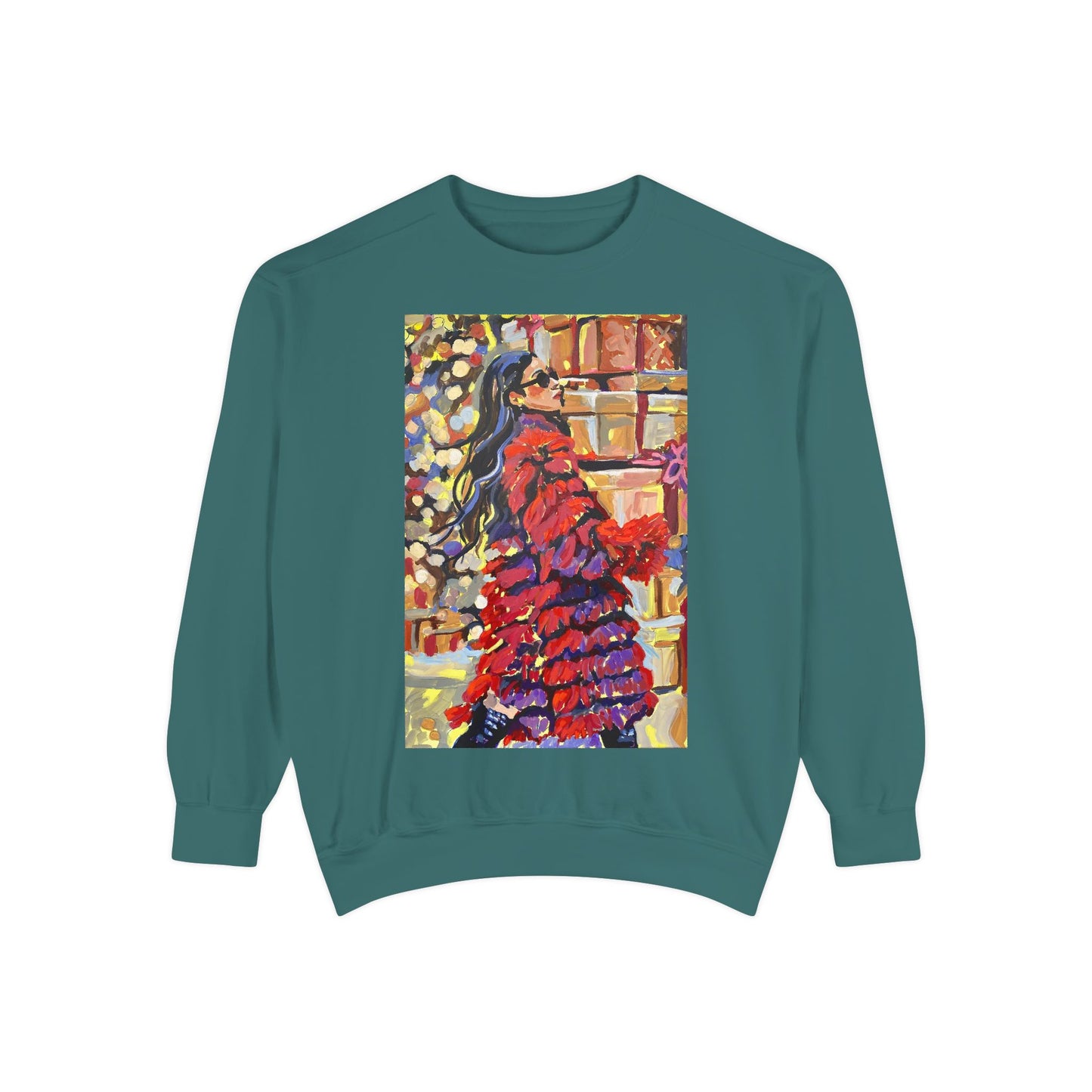 Holiday Shopping Girl Sweatshirt
