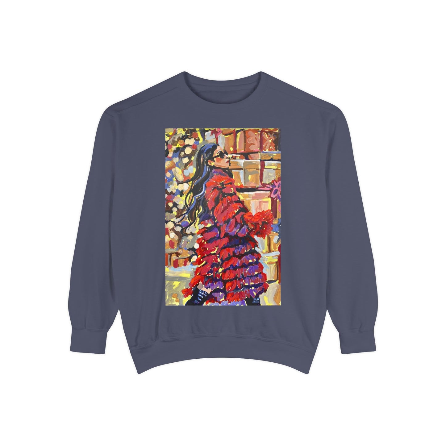 Holiday Shopping Girl Sweatshirt