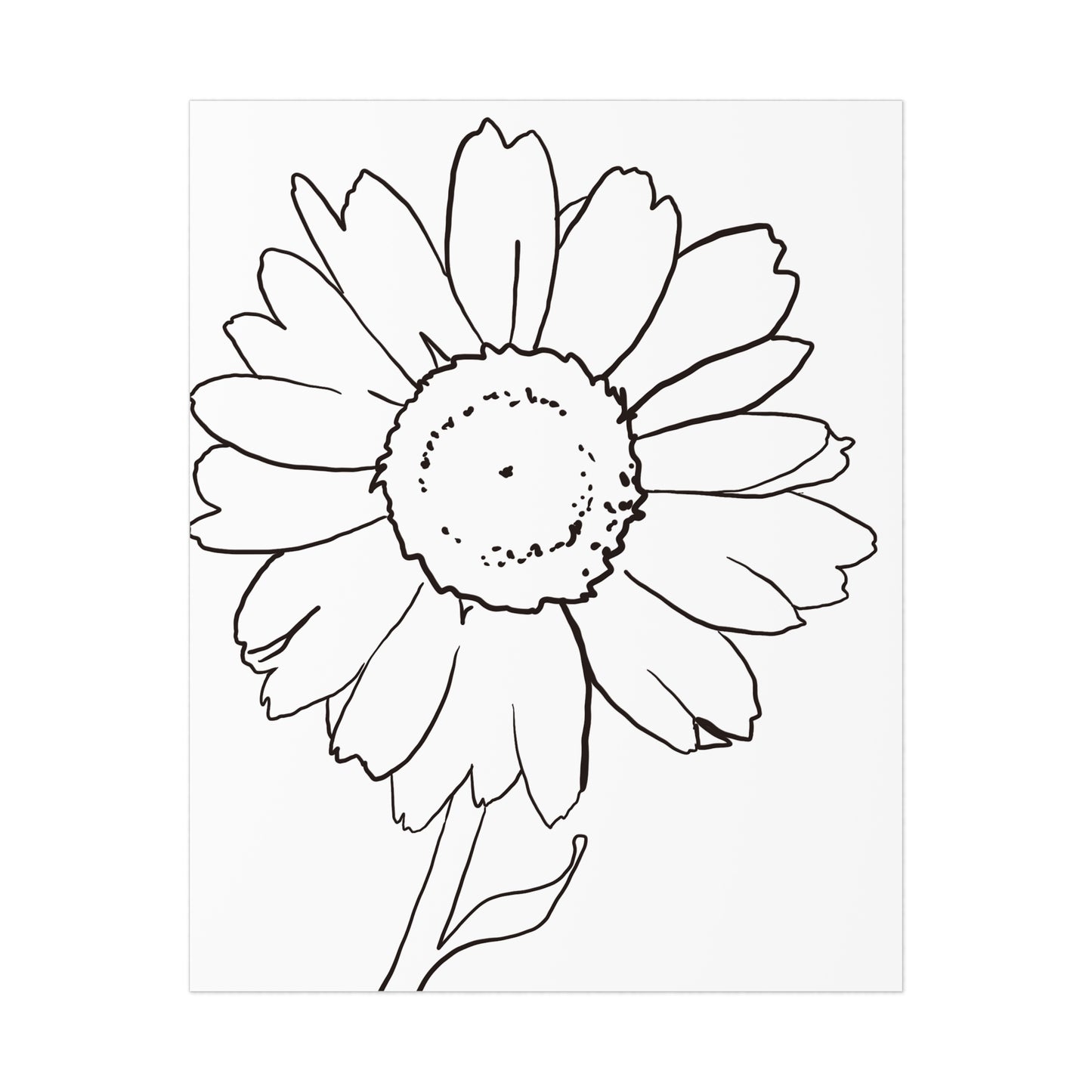Daisy Print (simple black and white)