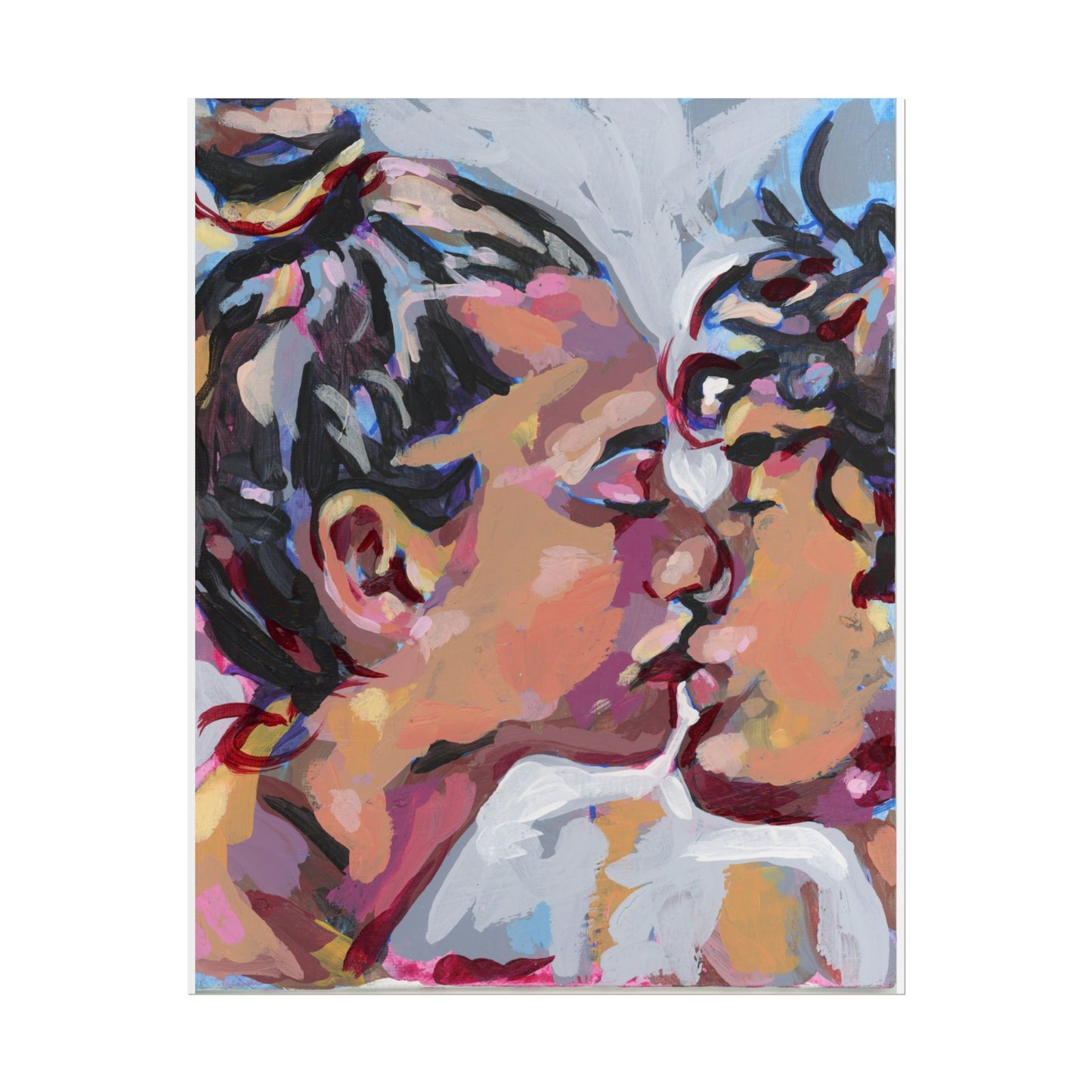 Kissing Couple Art Print