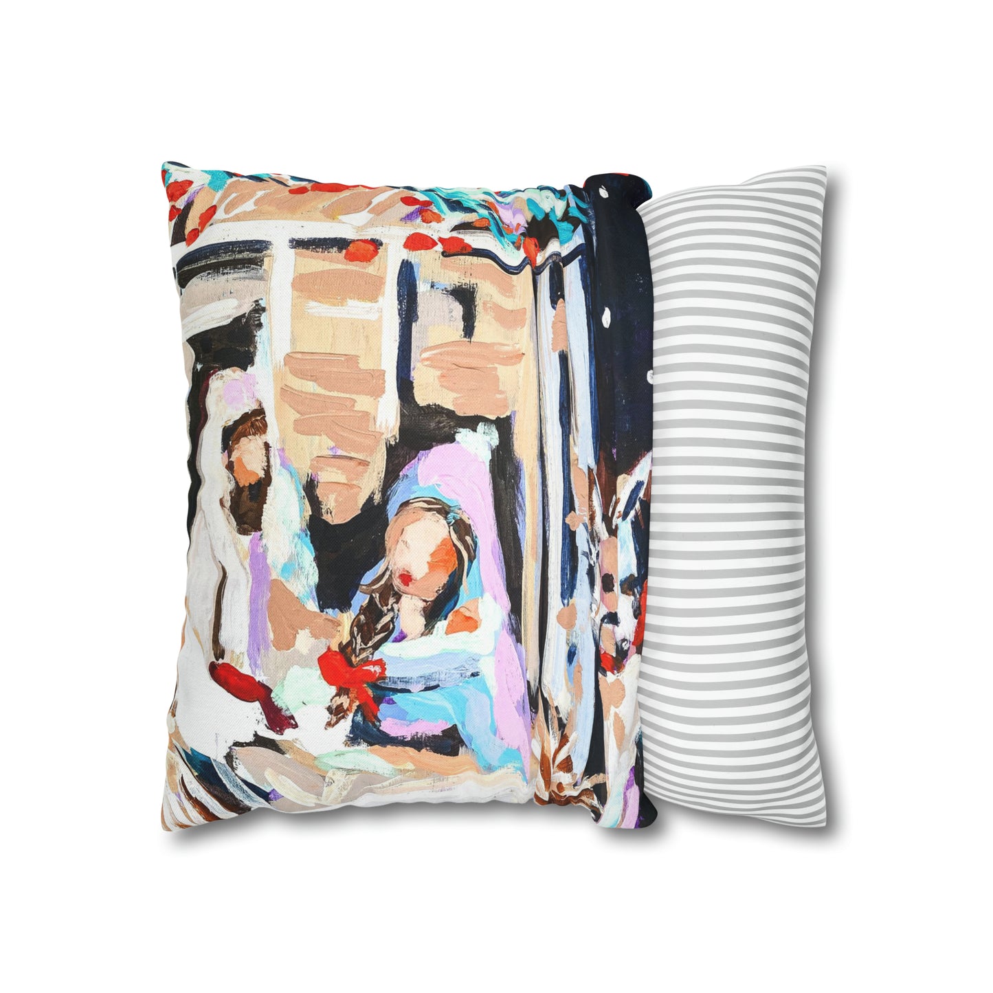 Nativity Double Sided Square Pillow Case