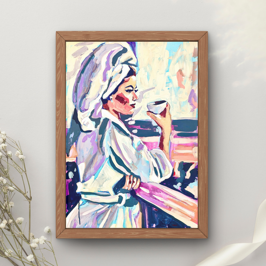 Coffee Girl version 1 Art Print