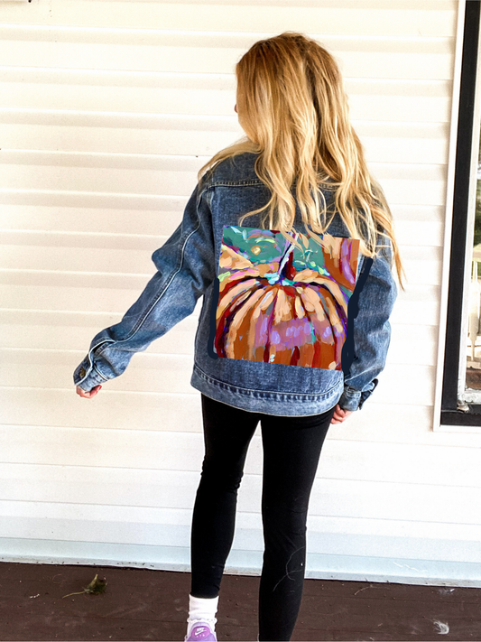 Pumpkin Spice Jean Jacket