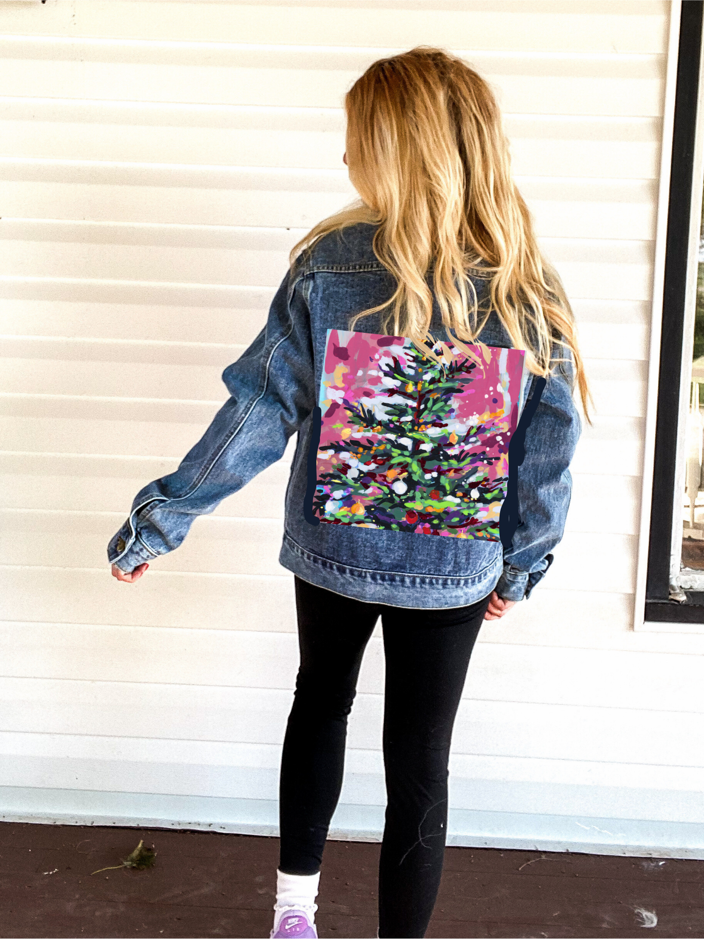 Cranberry Christmas Tree Jean Jacket