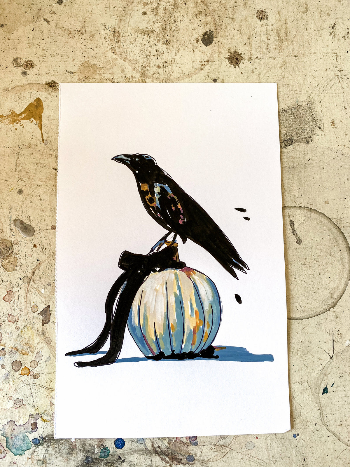 #028 - Crow on the Pumpkin