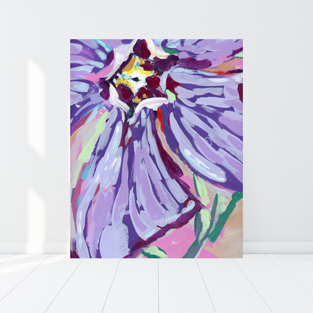 February Birth Flower Canvas