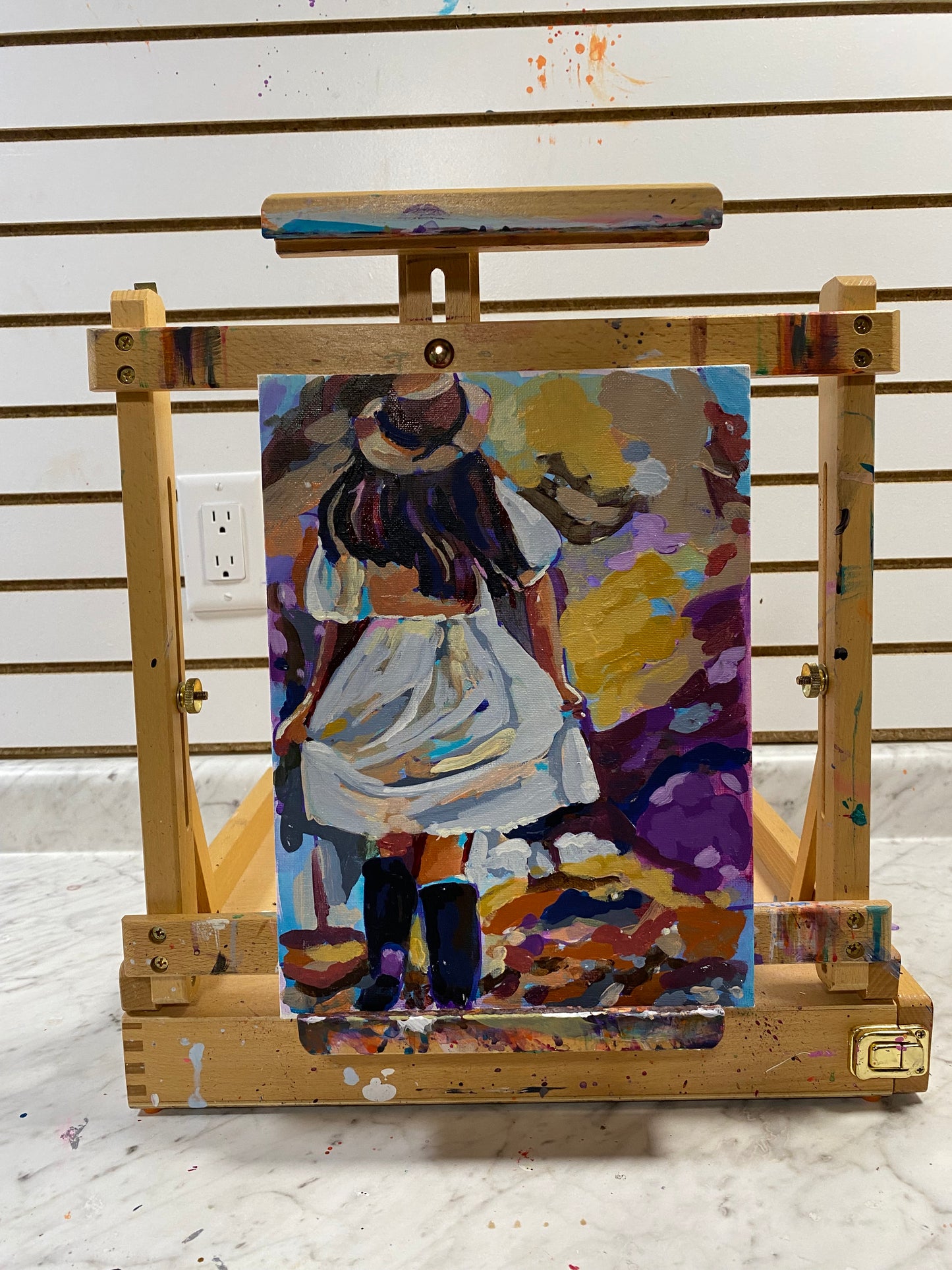 White Dress Fall Girl Original