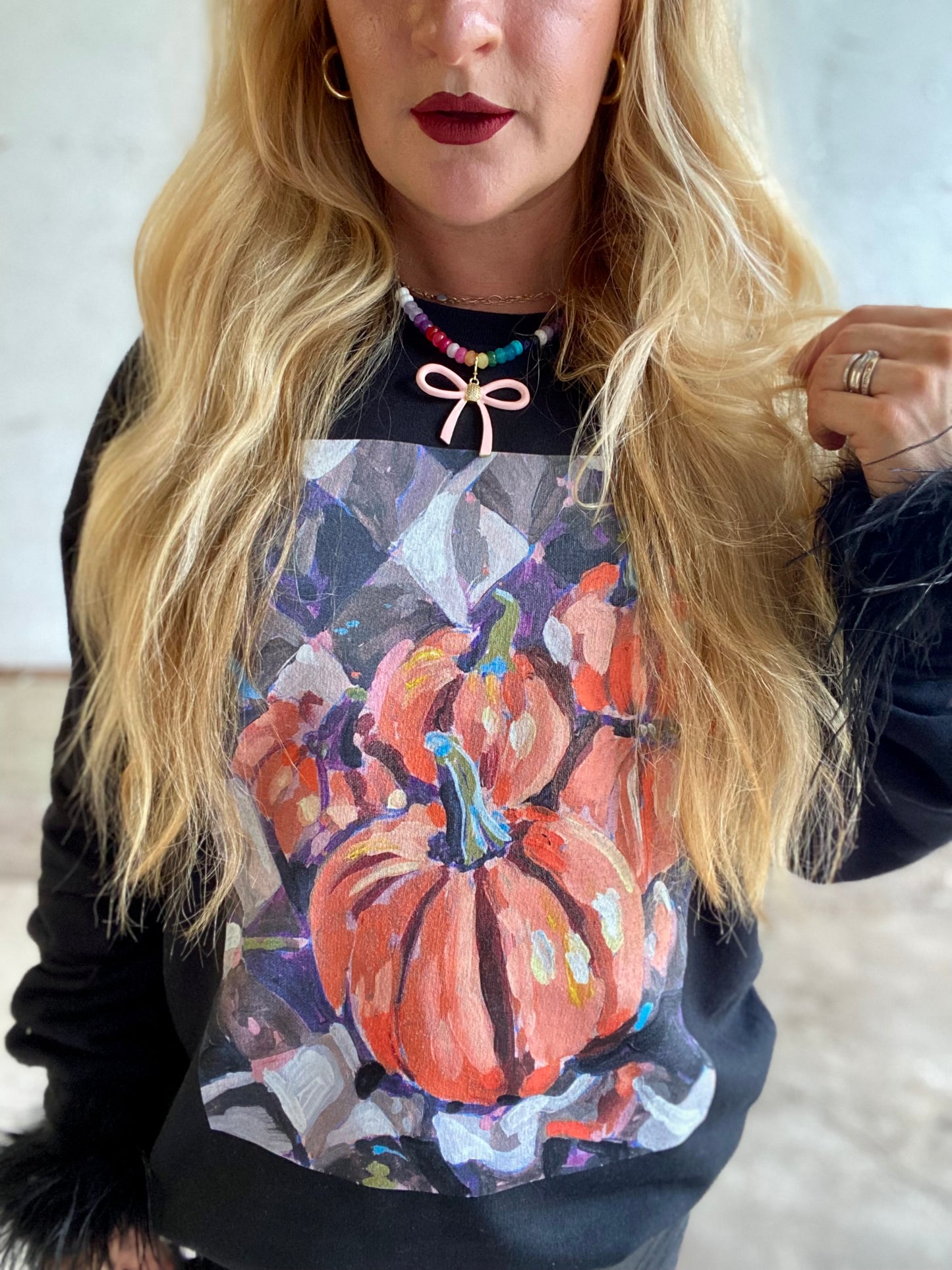 Plaid Pumpkin Sweatshirt