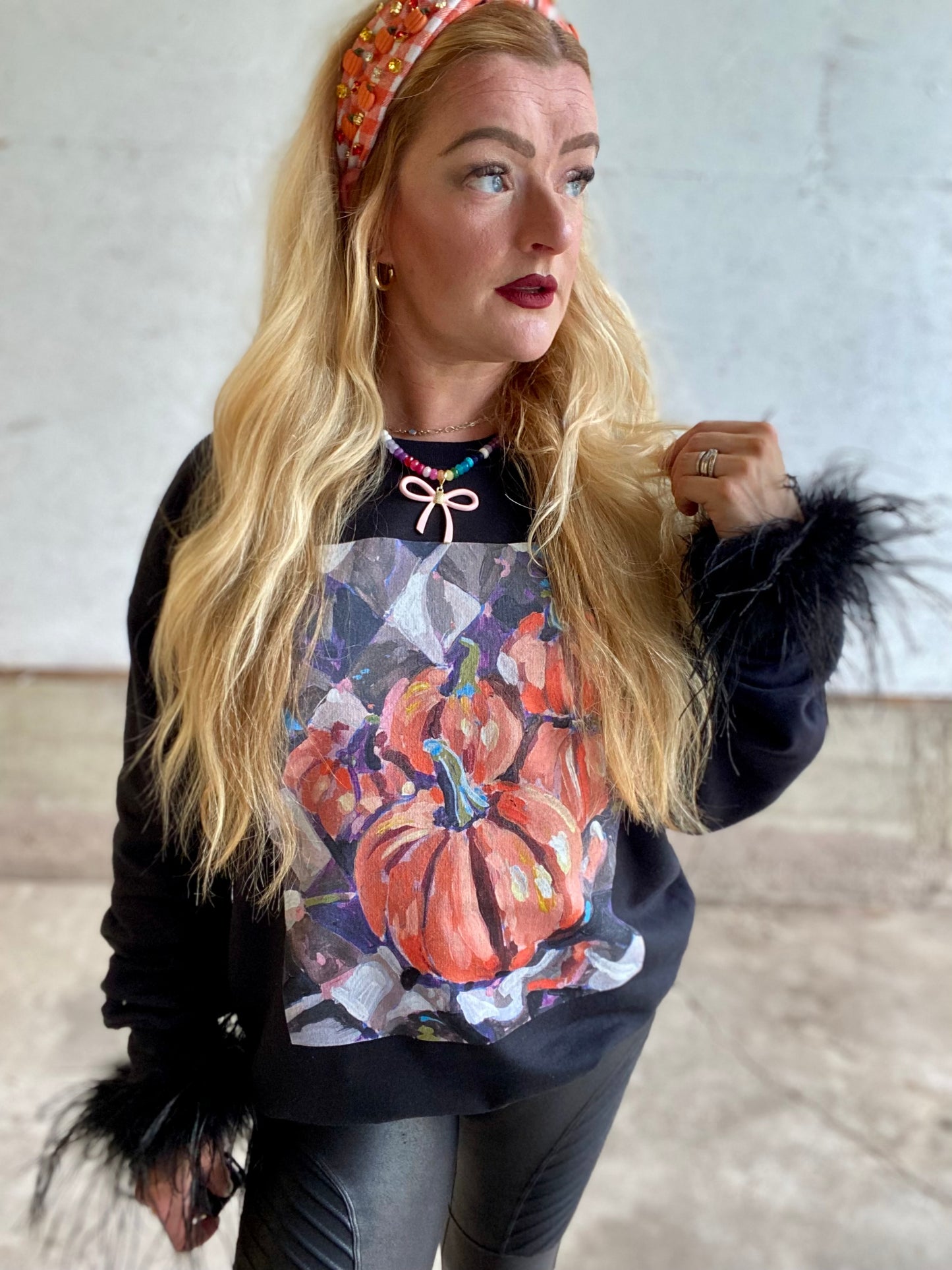 Plaid Pumpkin Sweatshirt