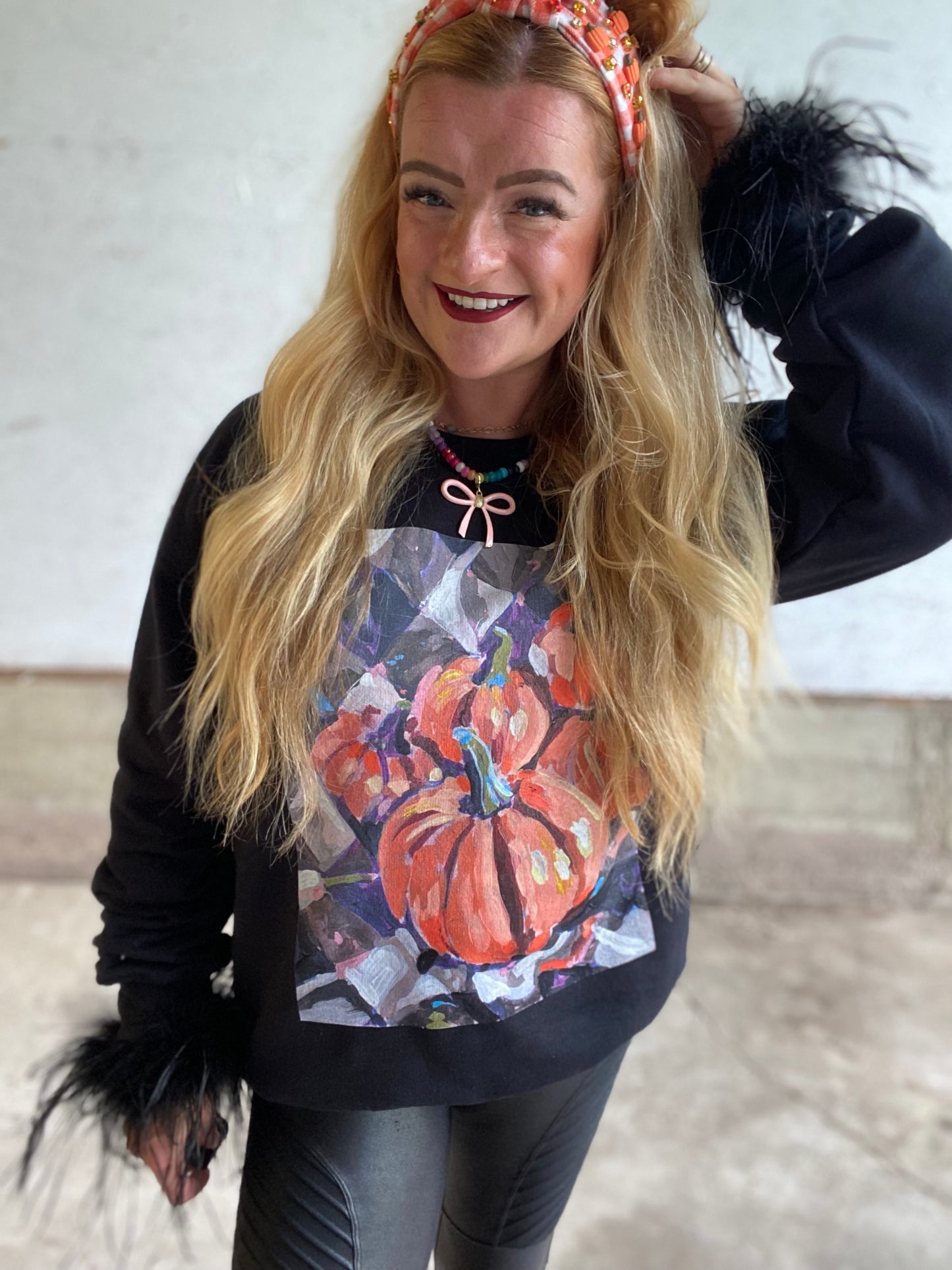 Plaid Pumpkin Sweatshirt