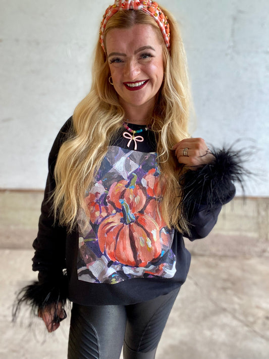 Plaid Pumpkin Sweatshirt