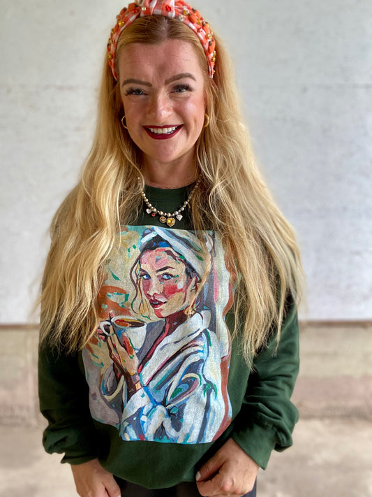 Autumn Coffee Girl Sweatshirt
