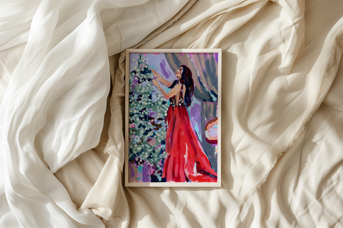 Red Dress Mini Painting